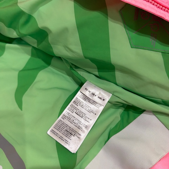 Bogner Vila quilted down ski jacket in pink and green - Picture 12 of 14